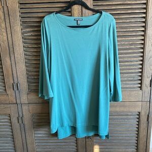 Eileen Fisher Green/Teal Top